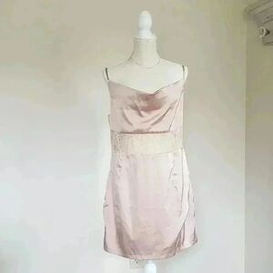 Revolve Superdown Baby Pink Spaghetti Strap Dress Size XL